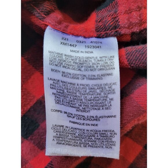Columbia Red Plaid Long Sleeve Button Down Collared Regular Fit Size M Outdoor - Picture 10 of 10